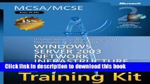 Read MCSA/MCSE Self-Paced Training Kit (Exam 70-291): Implementing, Managing, and Maintaining a