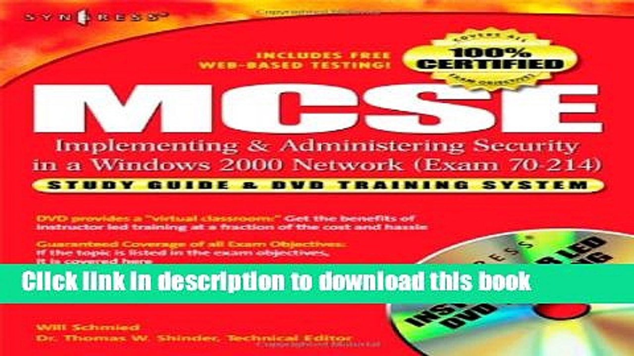 Read MCSE/MCSA Implementing and Administering Security in a Windows 2000 Network: Study Guide and