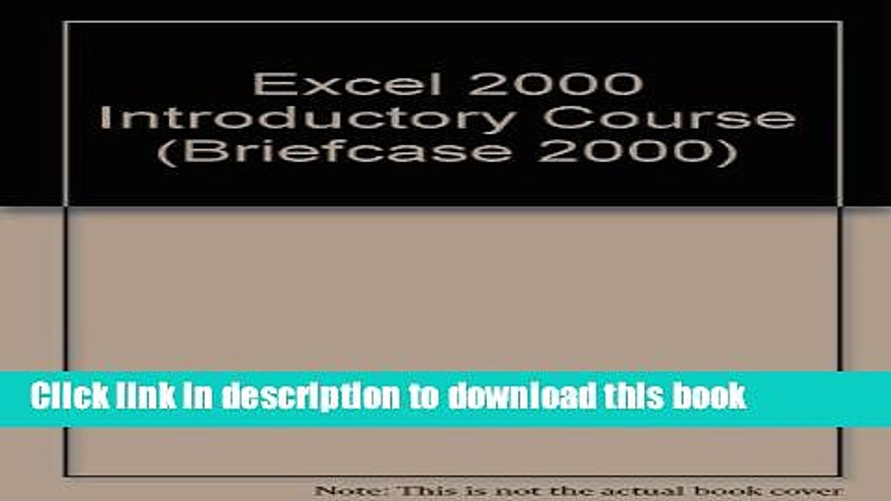 Read Excel 2000 Introductory Course (Briefcase 2000) Ebook Free