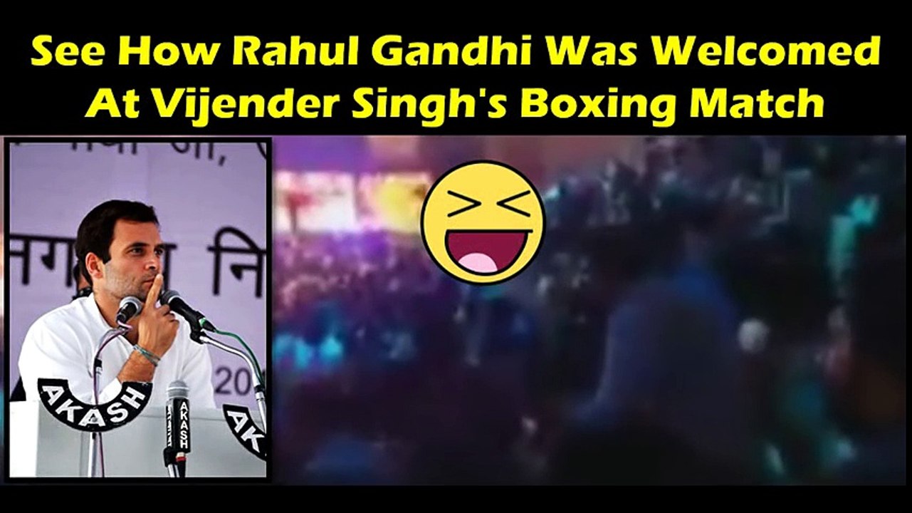Chanting Modi Modi when Rahul Gandhi entered Crowd during Vijender Singh