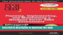 Read MCSA/MCSE Planning, Implementing, and Maintaining a Microsoft Windows Server 2003 Environment
