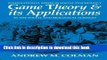 Read Book Game Theory and its Applications: In the Social and Biological Sciences (International