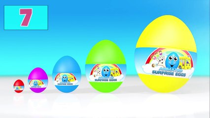 Colors Surprise Eggs Vehicle Banana Car MotorBike Boat And More - Surprise Eggs Nursery Rhymes_21