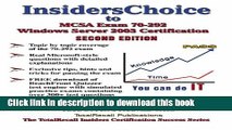 Read InsidersChoice to MCSA Exam 70-292 Windows Server 2003 Certification: Managing and