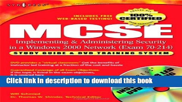 Read MCSE/MCSA Implementing and Administering Security in a Windows 2000 Network: Study Guide and