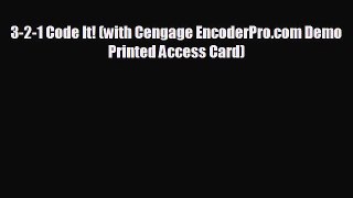 there is 3-2-1 Code It! (with Cengage EncoderPro.com Demo Printed Access Card)