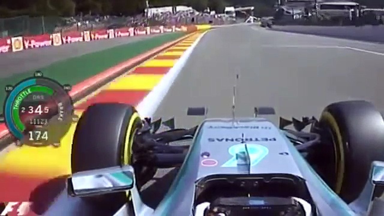 F1 2015 Belgian GP Lewis Hamilton Pole Position Lap
