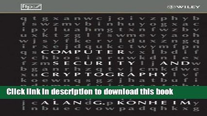 Download 'Computer Security and Cryptography' PDF for Free 📘
