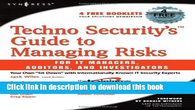 Download Techno Security s Guide to Managing Risks for IT Managers, Auditors and Investigators PDF
