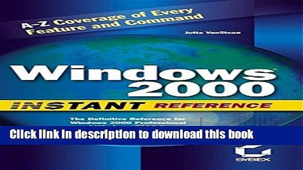 Download Windows 2000 Instant Reference  PDF Online