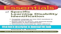 Read Book Essentials of Specific Learning Disability Identification E-Book Free