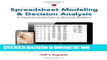 Read Spreadsheet Modeling and Decision Analysis: A Practical Introduction to Business Analytics