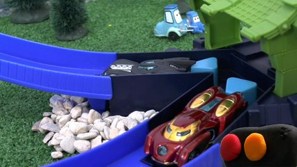 Disney Cars Toys Fun with Frank and Superheroes Captain America Iron Man and Thomas and Friends_38