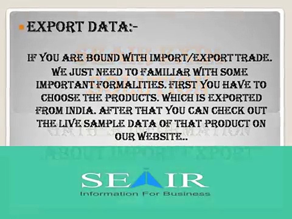Create your Smart Report with access the help of our Export Database