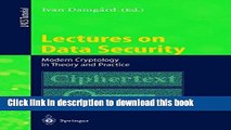 Read Lectures on Data Security: Modern Cryptology in Theory and Practice (Lecture Notes in