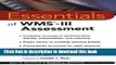 Download Book Essentials of WMS-III Assessment (Essentials of Psychological Assessment) Ebook PDF