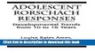 Download Book Adolescent Rorschach Responses: Developmental Trends from Ten to Sixteen Years