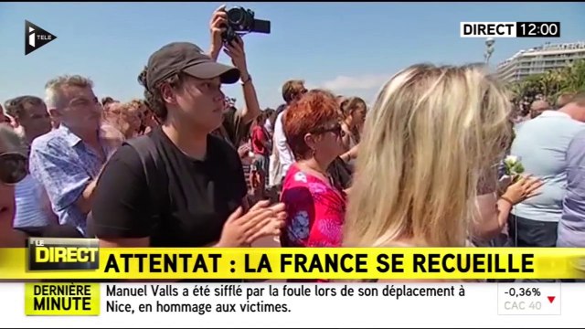 Minute de silence sur la promenade des Anglais à Nice et dans toute la France