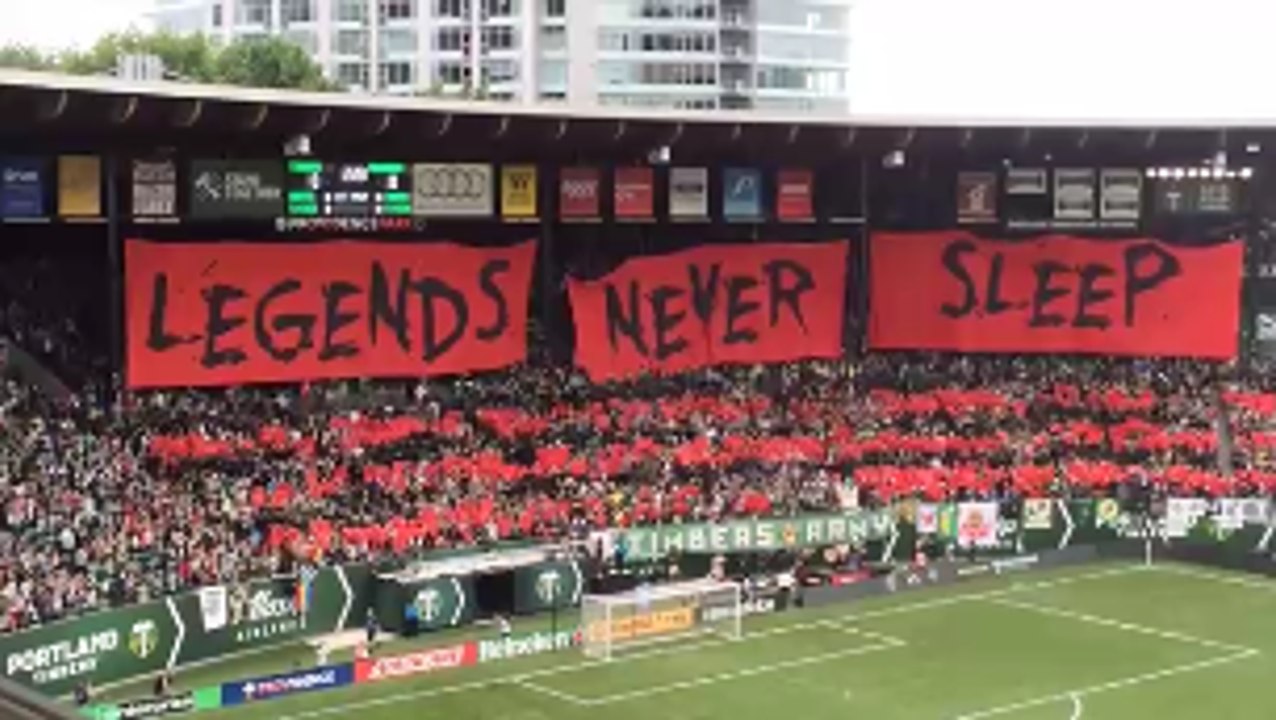 Amazing Tifo During Portland Timbers vs Seattle Sounders!