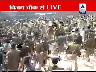 Police lathicharge, use water cannons on gangrape protesters