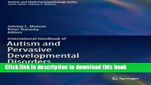 Read International Handbook of Autism and Pervasive Developmental Disorders (Autism and Child