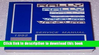 [PDF] 1992 GMC Rally Van   Vandura Service Manual Read Full Ebook