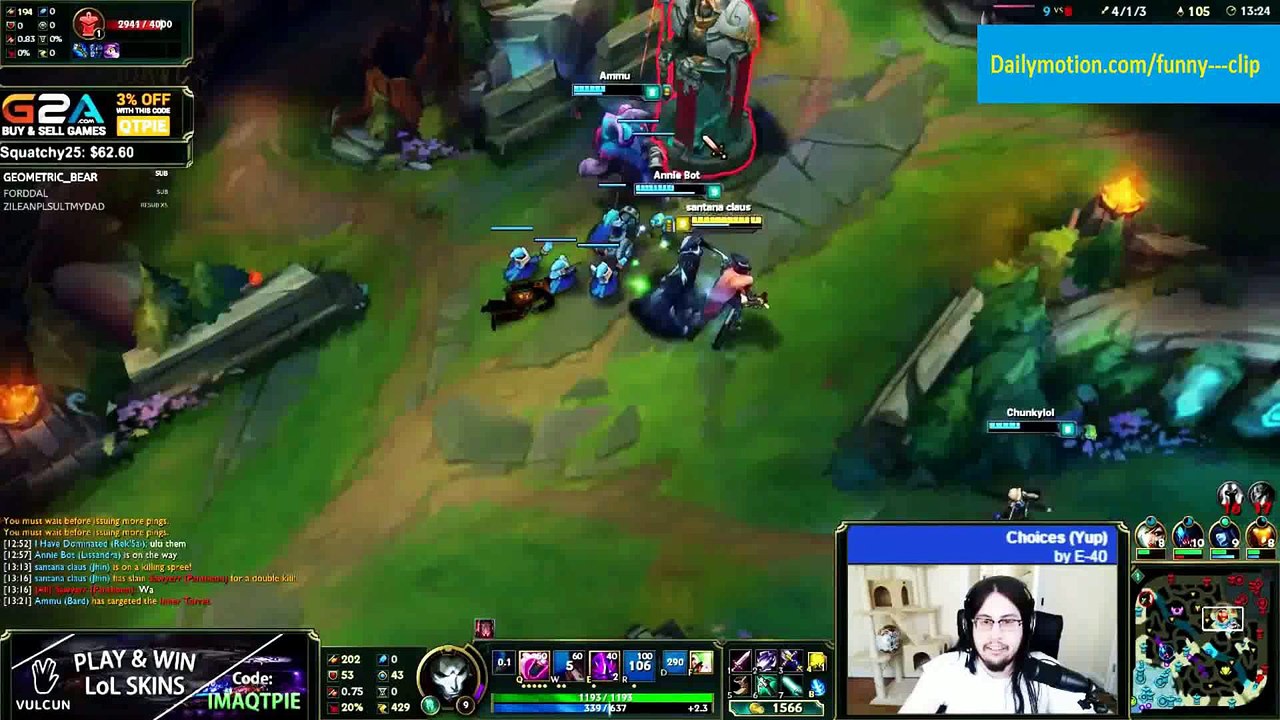 LoL Epic Moments #22 - Don t Tower Dive Poppy [1vs3]   League of Legends