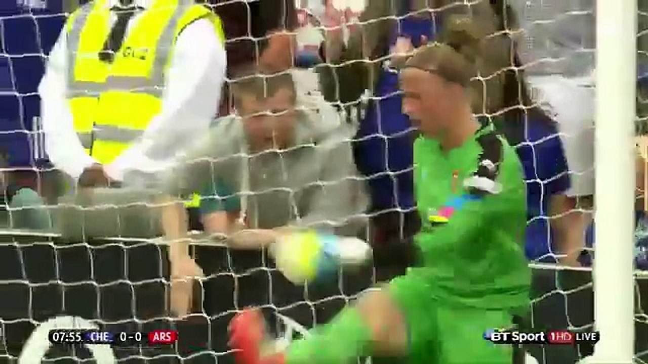 Arsenal Ladies defender Alex Scott scored a 40 yard long own goal against Chelsea Ladies Football Club yesterday