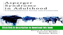 Read Asperger Syndrome in Adulthood: A Comprehensive Guide for Clinicians Ebook Free