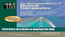 Read The Washington Manual of Medical Therapeutics, Print   Online PDF Free