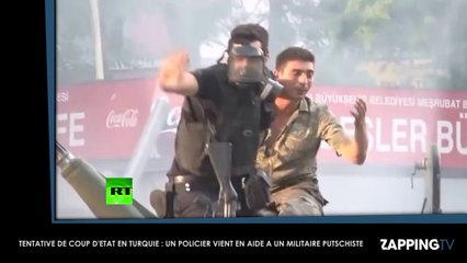 Tentative de coup d’état en Turquie : un militaire putschiste sauvé par un policier d’un lynchage public (Vidéo)