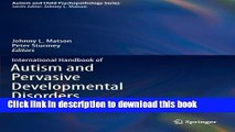 Read International Handbook of Autism and Pervasive Developmental Disorders (Autism and Child