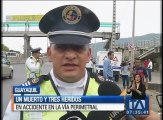 Un muerto y tres heridos deja accidente de tránsito en Guayaquil
