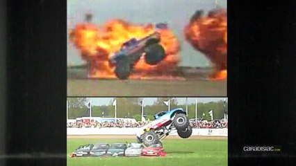 Le garage des monstres : écrasage de voiture avec un big foot