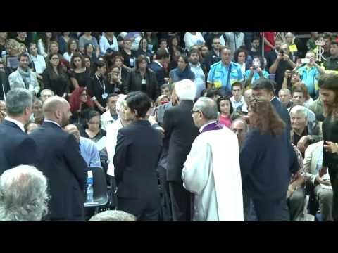 Andria - Mattarella ai funerali delle vittime incidente ferroviario in Puglia (16.07.16)