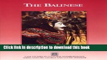 Download The Balinese (Case Studies in Cultural Anthropology)  PDF Free