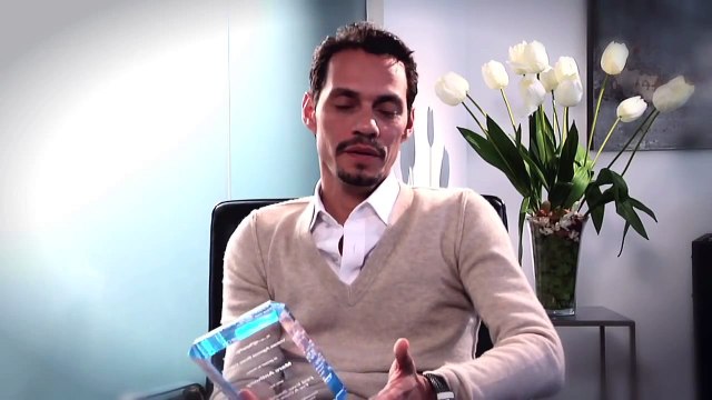 Marc Anthony Accepts the Sounding Off For A Cure Award from Voices Against Brain Cancer