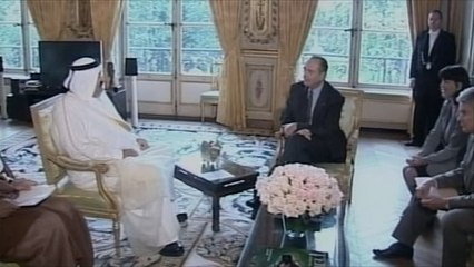 أرشيف- مباحثات بين أمير دولة قطر والرئيس الفرنسي