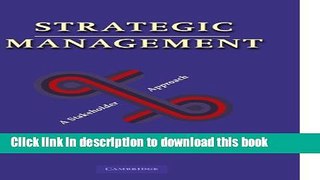 Read Strategic Management: A Stakeholder Approach  Ebook Free