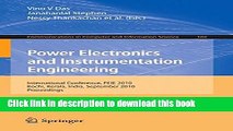 Read Power Electronics and Instrumentation Engineering: International Conference, PEIE 2010,Kochi,