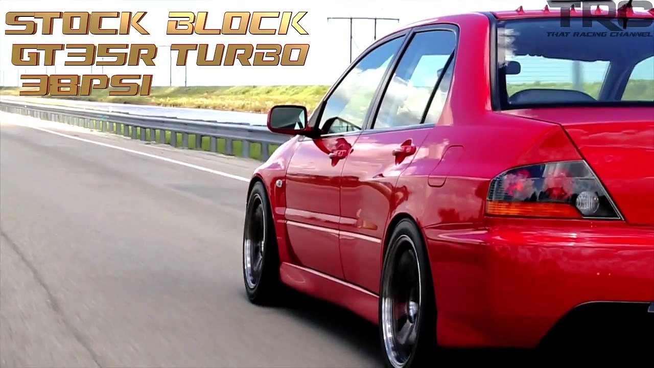 Lil Red Evo battles Porsche 911 Turbo S on the street!