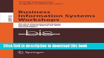 Read Business Information Systems Workshops: BIS 2014 International Workshops, Larnaca, Cyprus,
