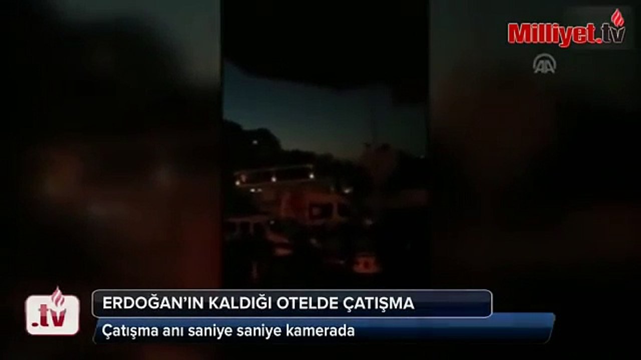 Sukob erdoganovog obezbedjenja sa pučistima u njegovoj vili  gde je boravio na moru