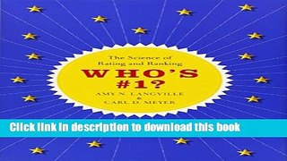 Read Who s #1?: The Science of Rating and Ranking  Ebook Free