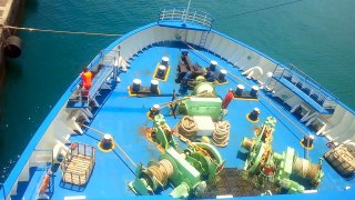 Ferry Albaizyn, maniobra de zarpe. Las Palmas de Gran Canaria