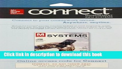 Read Connect with LearnSmart Access Card for M: Information Systems Ebook Free