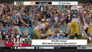 ESPN FIRST TAKE (7-15-2016) SPORTING NEWS PICKS STEELERS TO WIN SUPER BOWL 51