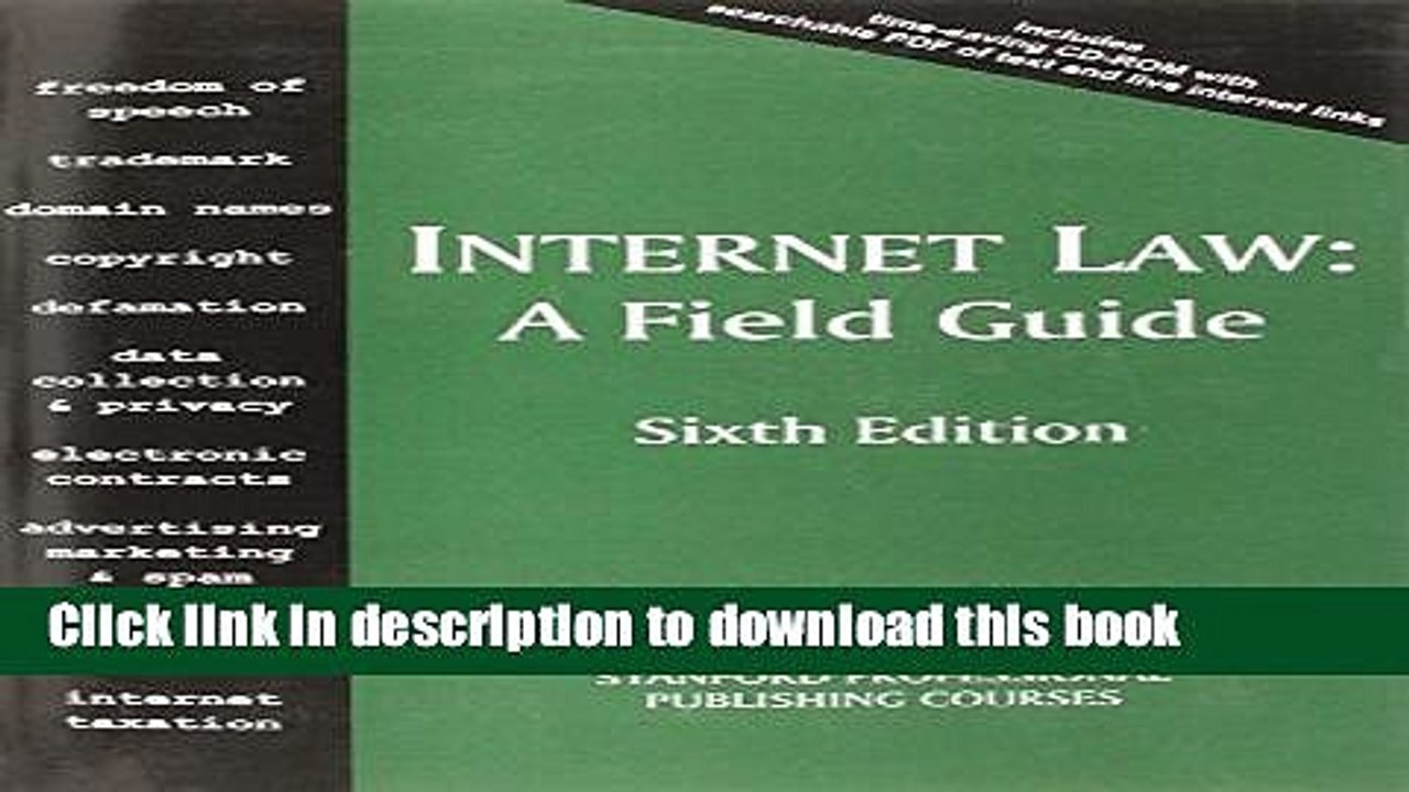 Read Internet Law: A Field Guide Ebook Free