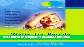 Read Water for People â€“ Water for Life (United Nations World Water Development Report)  Ebook Free