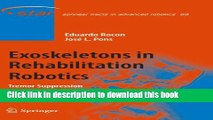 Read Exoskeletons in Rehabilitation Robotics: Tremor Suppression (Springer Tracts in Advanced